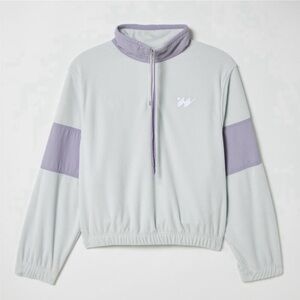 Without Walls Fleece Sweatshirt Women’s Size Large Light Blue Purple Pullover